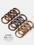 사계절 거치대 링 1 5pc leopard small 고탄성 타이 레오파드 포니테일 헤어 로프
