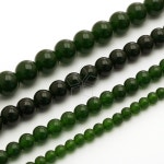 엔비즈 신백옥 카키그린 라운드 - 원석 비즈 만들기재료 반줄