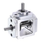 uxcell 기어 박스 90도 직각 베벨 기어박스 1 1 단일 출력 샤프트 1 모듈 20 톱니 알루미늄 프레임 간단한 기계식 DIY