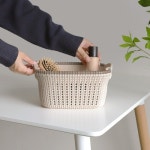 와인앤쿡 라탄 패턴 소품바스켓 소형 1개