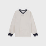 탑텐키즈 배색 우븐 스웨트 셔츠 MKF2TR1411