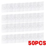 투명 접착 후크 흔적 끈적한 벽 보관 랙 무거운 짐 작업 주방 1 50PCS 1개 A Hook