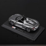 Bburago 1 24 포르쉐 963 합금 자동차 모델 911 다이캐스트 차량 컬렉션 미니어처 01 CHINA 06 918 Spyder 1개