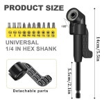 17Pcs 유연한 드릴 비트 확장 3Pcs 회전식 소켓 어댑터 2Pcs 육각 생크 105 직각 부착물 10개의 짧은 드라이버 90 각진 구부릴 수 확장