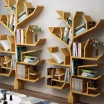 스탠드 나무모양 책꽂이 선반 보관 북트레이 서재 트리 우드 60 15 160