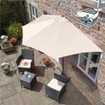 여름 테라스 해바람 차양막 하프파라솔 발코니 하프단품 와인