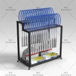 라켓 거치대 카르빈 배드민턴 테니스 진열대 정리 바퀴 보관함 1개
