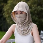 아이스 실크 자외선 운전 라이딩 목 보호 통합형 선햇