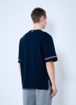 톰브라운 25 톰브라운 트리컬러 트림 슬리브 코튼 럭비 탑 티셔츠 MJS282A J0199 415