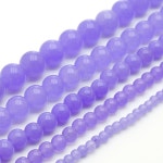 엔비즈 신백옥 오션블루 라운드 - 원석 비즈 만들기재료 반줄