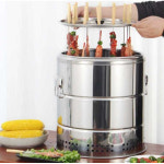 스텐 항아리 바베큐 드럼통 업소용 양꼬치 불고기 훈제 그릴 꼬치구이 통닭 버너