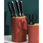 원형 칼수납통 브릭레드 주방칼꽂이 칼수납대 주방칼꽃이