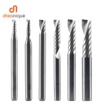 1PC AAAAA CNC 목재 알루미늄 밀링 커터 3D 조각 단일 플루트 비트 나선형 엔드 목공