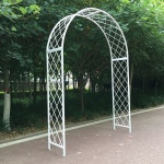 장미넝쿨지지대 덩굴 인테리어 터널 대문지지대 220cm높이 공원 울타리 화이트아치 화이트120 20 50 크다
