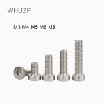 WHUZF 304 스테인리스 스틸 육각 소켓 얇은 로우 쇼트 프로파일 헤드 알렌 캡 나사 볼트 M3 M4 M5 M6 M8 50 PCs s DIN7984 100PC