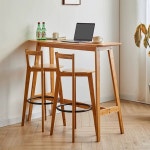 원목 원형 바테이블 파티 스탠딩 의자 클라우디나 업소