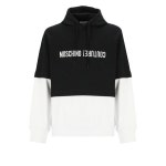 MOSCHINO 로고 프린트 컬러블록 드로스트링 후드티 17097028 MULTI J3555
