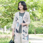 조이마담 나염배색 니트 가디건 j3351