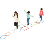 아이소파 아이소파 아이소파 아이짐 지각운동 놀이 체육 교구 후프 징검다리건너기 도형건너기 유아 밸런스 신체활동