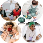 Ubblove 스틸 텅 드럼 11 노트 6 핸드팬 타악기와 망치 가방 명상 음악 교육 콘서트 파티 선물 - 그린 6 inch 11 Notes Green