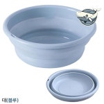 접이식 세탁 대야 대형 욕실 세척 필수 대 파스텔블루