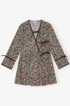 GANNI FLORAL PRINTED WRAP DRESS 052 플로럴 프린트 랩 드레스 45265372