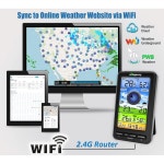 태양풍 속도 방향이 Urageuxy 무선 WiFi 기상 관측소 풍속계 실내 실외 온도계 습도계