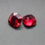 등급 절단 루비 사각형 면 쿠션 경도 크기 1개 2 mm 12X12
