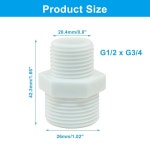 Zorpeter 10PCS PVC 1 2 에서 3 4 파이프 피팅 육각 감소 유두 G1 2 수컷 X G3 4 나사산 연결 어댑터 배관