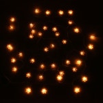 크리스마스 장식 눈꽃 가랜드 전구 40구 LED 웜색 6m