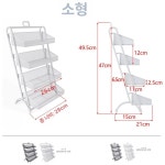 편의점 진열대 미니 철제 간식 3단 선반 4단 팬트리 2단 흰색