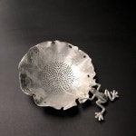 차거름망 주석 나뭇잎 다도 티스트레이너 A 필터 찻잎 달팽이 받침대