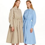 앤유 앤유 CAPRI Drawstring long one piece Light beigeBlue 2