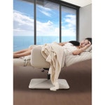 리클라이너 의자 침대형 중역 체어 가죽 눕는 나노기술 카키 가죽 원판 다리