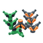 24 방향 정원 탭 니플 호스 물 분배기 커넥터 암 12 34 스레드 Y 관개 밸브 퀵