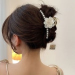 눈부신 플라워 집게핀 반머리 헤어핀 머리핀