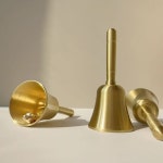 클래식 황동 핸드벨 손잡이 종소리 교사용 알림링 무광