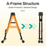 MOSEN 스탠드 어쿠스틱 클래식 일렉트릭 베이스 우쿨렐레 홀더를 위한 미끄럼 방지 고무 폼 암이 접이식 A-프레임 스탠드 2팩 모델