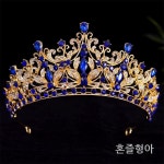 웨딩티아라 신부 여성용 크리스탈 바로크 클래식 액세서리