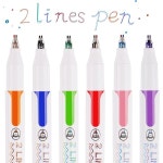 Tomorotec 3D 두 줄 그리기 펜 동시에 더블 라인 마커 저널