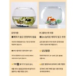 거실 소형어항 인테리어 조경 붕어 미니 거북이항아리 투명어항 PC 깨짐방지 가정용