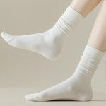 여성 얇은 무압박 데일리 심플 소프트 양말 5개 세트