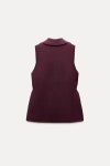 자라 자라 조끼 반팔 ZARA 허리 셔링 니트 탑 - 가지587713