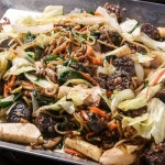 신림동 백순대 볶음 2인분 순대 곱창 간
