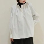 블라우스 가오리핏 흰면티 롱루즈핏티셔츠 레이스맨투맨 오버사이즈