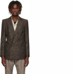 드리스반노튼 Brown Peaked Lapel Blazer MUD 251 020405 1523
