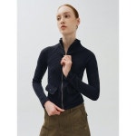 마끄 RIBBED HIGH-NECK ZIP UPNAVY816689