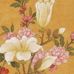 화조도 도안 동양화 그림 공필화 이미지 원본 초안 채색화