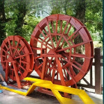 물레방아 나무 연못 대형 조형물 조경 정원꾸미기 1m