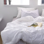 해피니 이불패드세트 here호텔 고밀도 60수 차렵이불 슈퍼싱글 패드 샤이니화이트